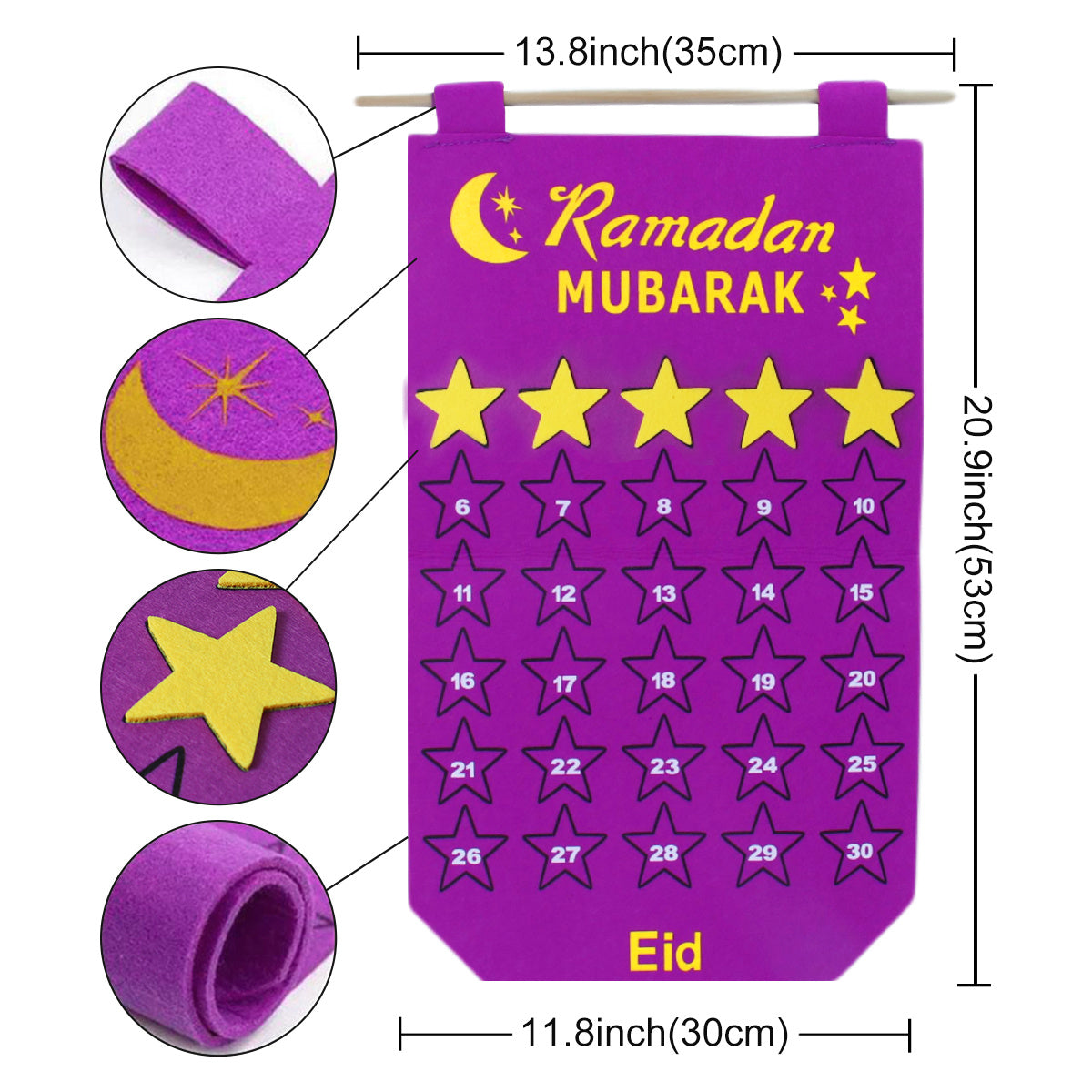 Ramadan Dekoration Eid Kalendrar 30 Dagar Eid