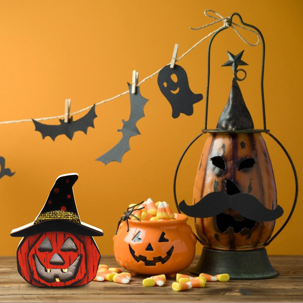 Kreativa Halloween träpumpa dekorationslampa
