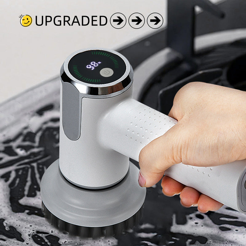 Multifunktionell Elektrisk Rengöringsborste med Smart Display – Sladdlös och Vattentät