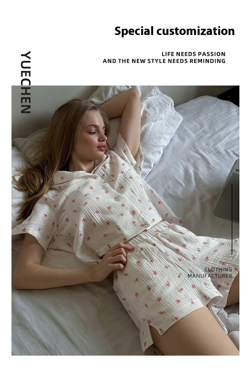 kortärmade sommar Pyjamas för kvinnor