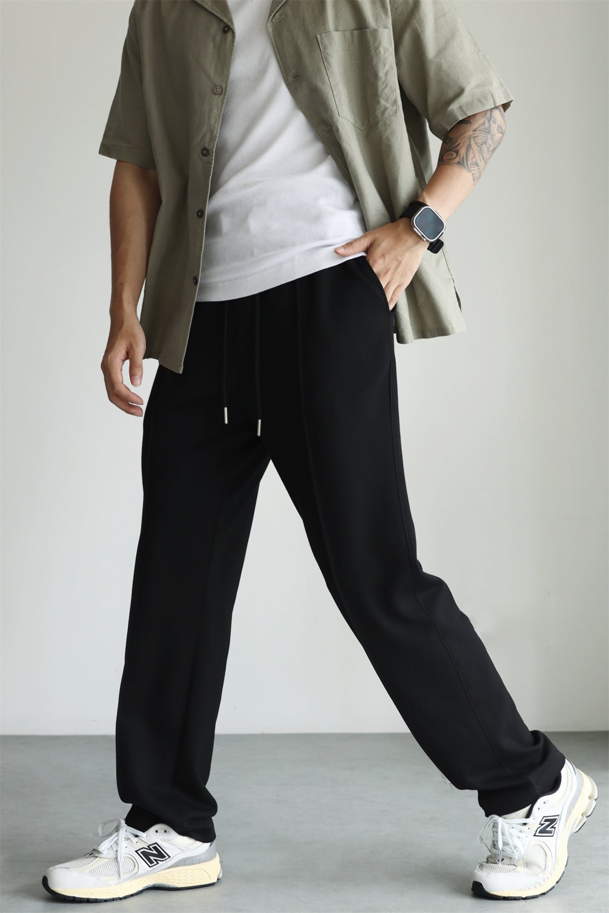 Simple Drawstring Loose Kausal Sweatpants