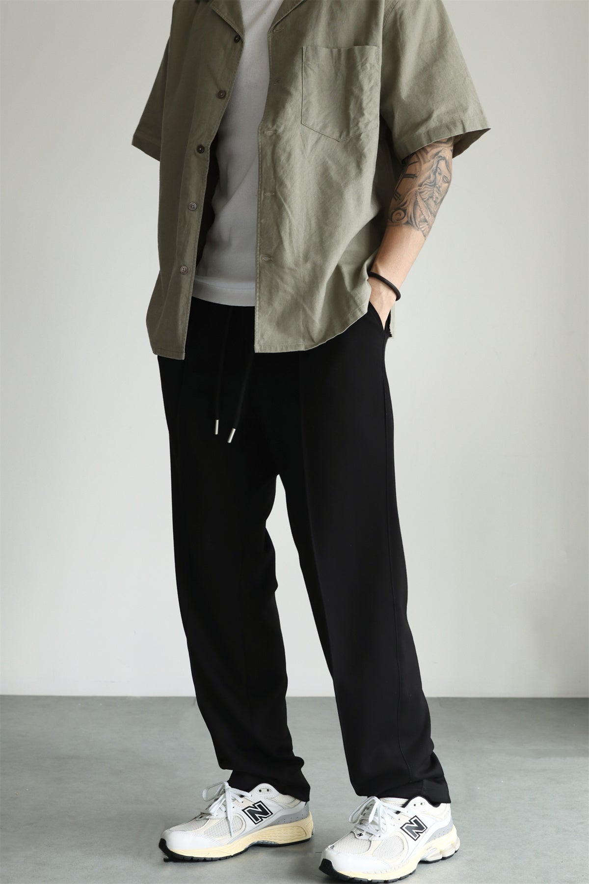 Simple Drawstring Loose Kausal Sweatpants