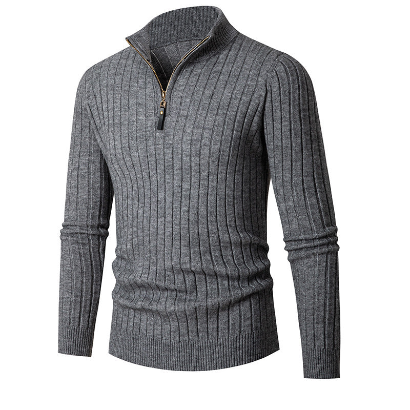 Herrtröja med Lång Ärmar och Halvpolo med halv Zip Design