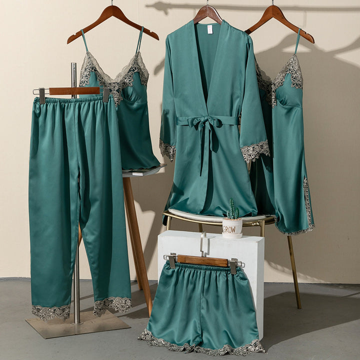 Sexy Summer Pajamas Five Piece Set for Women