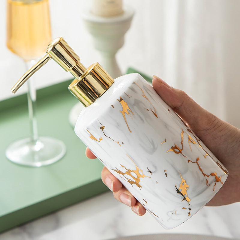 Eleganta marmor Badrumstvätt set Keramik
