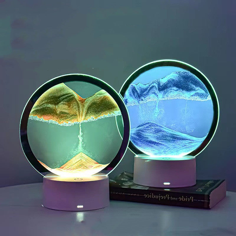 Kreativ 3D Quicksand Bordslampa sängbord