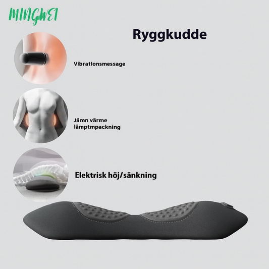 Ergonomisk ländryggskudde med värme och massage – Retrodesign
