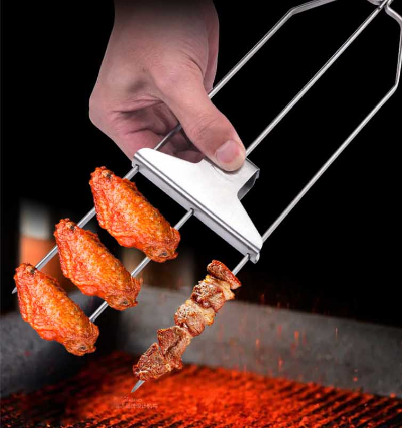 Rostfritt stål Grillgaffel för hushållsgrill Non-stick
