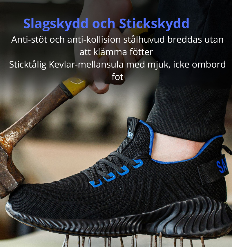 Bekväma, andningsbara Four Seasons Anti-krossande och anti-penetration Arbetsskor