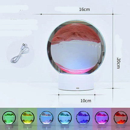 Kreativ 3D Quicksand Bordslampa sängbord