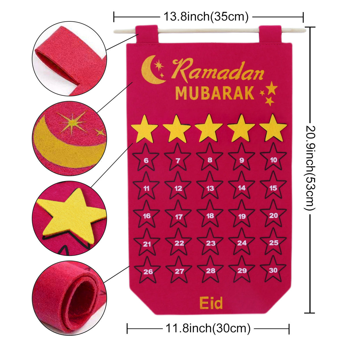 Ramadan Dekoration Eid Kalendrar 30 Dagar Eid