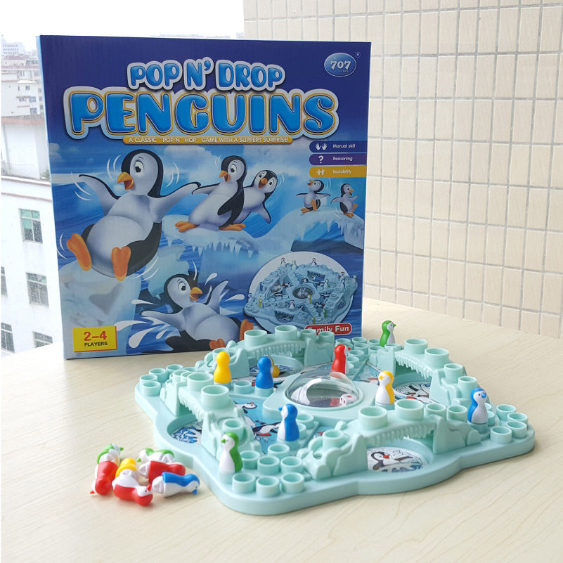 Roliga och pedagogiska Penguin flygande spel