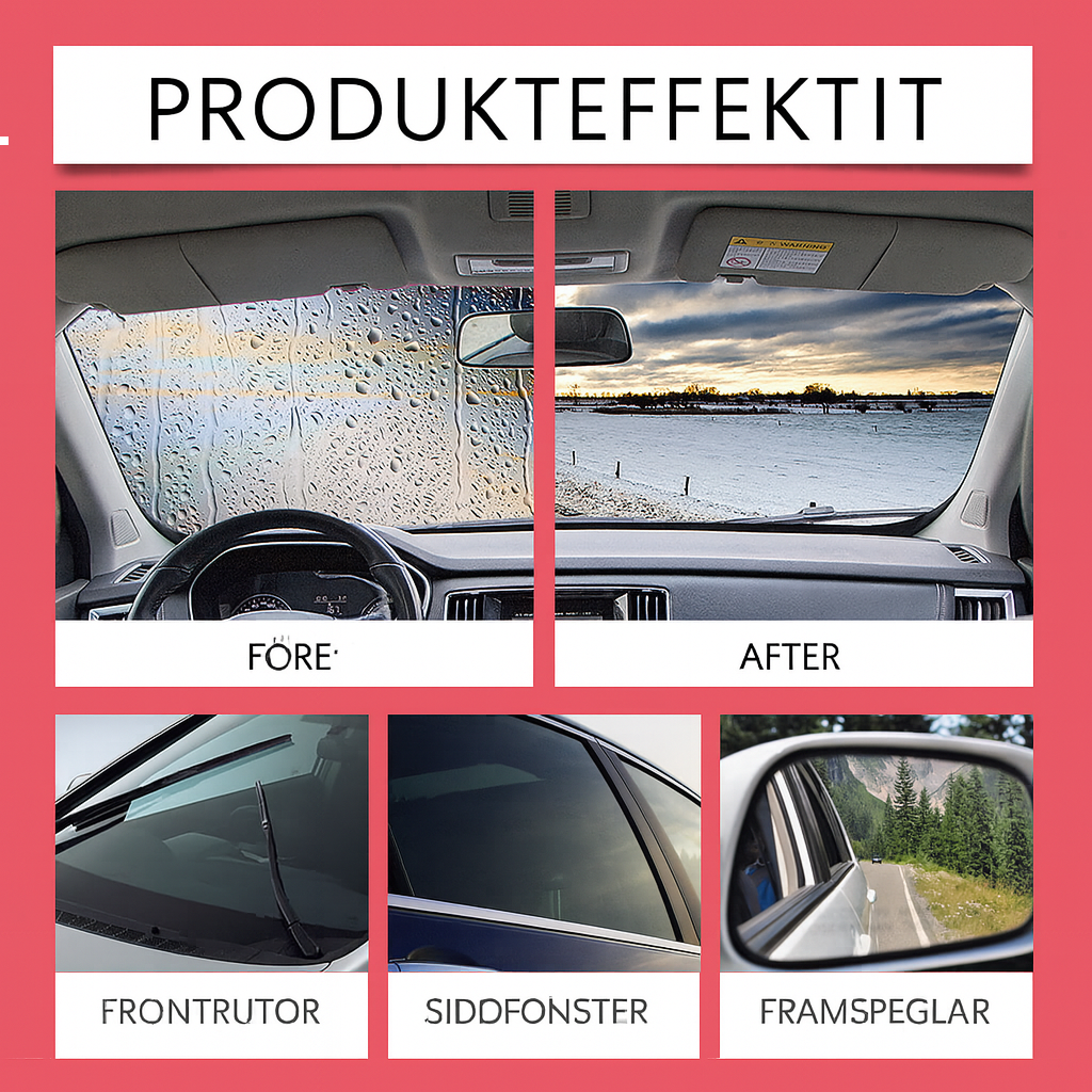 Multifunktionell glasrengörare för bilrutor