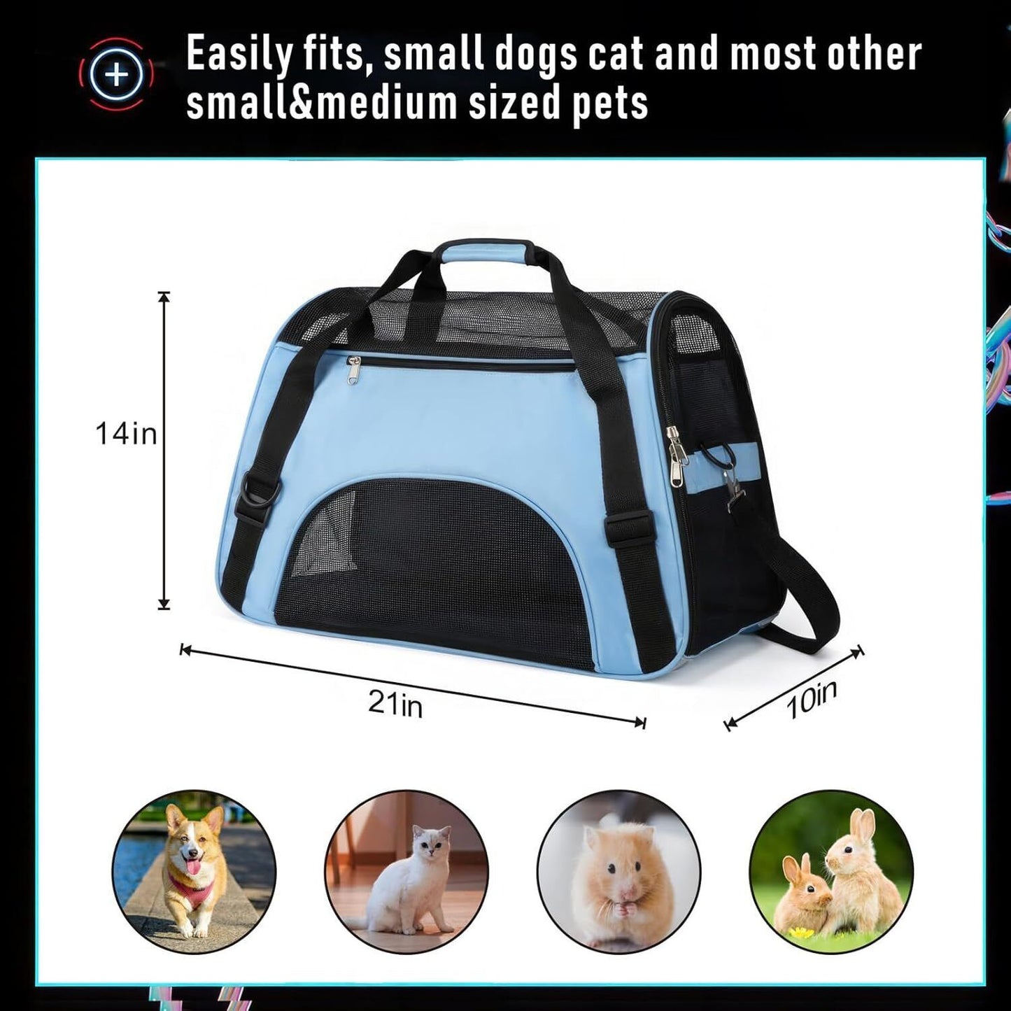 Praktisk och Snygg Transparent Bärväska för Hund och Katt