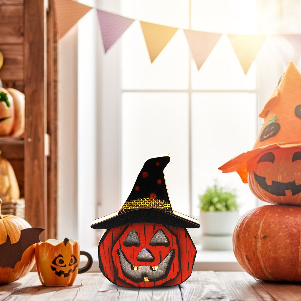 Kreativa Halloween träpumpa dekorationslampa