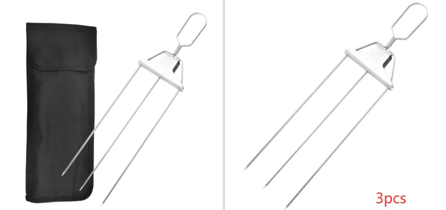 Rostfritt stål Grillgaffel för hushållsgrill Non-stick